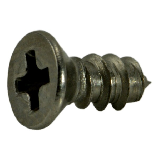 Midwest Fastener Sheet Metal Screw, #4 x 1/4 in, 18-8 Stainless Steel Flat Head Phillips Drive, 50 PK 35861 - main